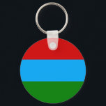 Republiken Karelen Flagga Nyckelring<br><div class="desc">Patriotiska flagga i Karelen.</div>