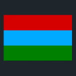 Republiken Karelen Flagga Poster<br><div class="desc">Patriotiska flagga i Karelen.</div>