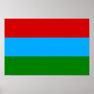 Republiken Karelen Flagga Poster
