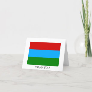 Republiken Karelen Flagga Tack Kort