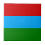 Republiken Karelska flagga Kakelplatta<br><div class="desc">Patriotiska flaggan för Republiken Karelen</div>