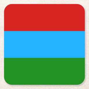 Republiken Karelska flagga Underlägg Papper Kvadrat