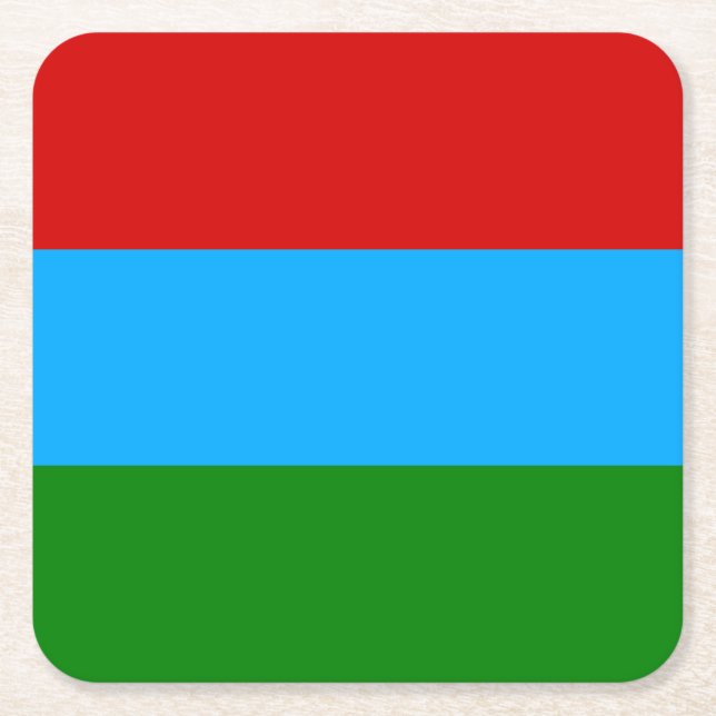 Republiken Karelska flagga Underlägg Papper Kvadrat (Framsidan)