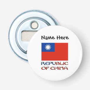 Republiken Kina Taiwan Flagga Personlig Flasköppnare