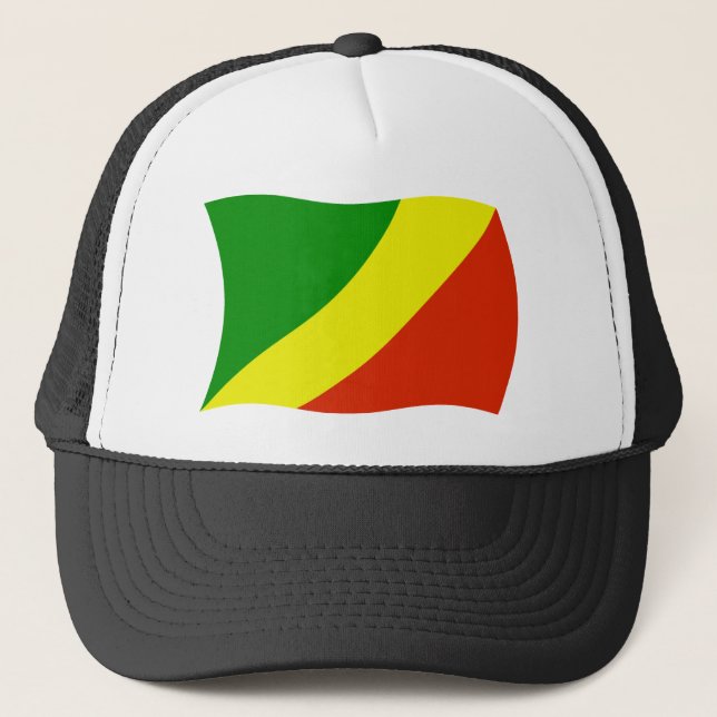 Republiken Kongo Flagga Hatt Truckerkeps (Framsida)