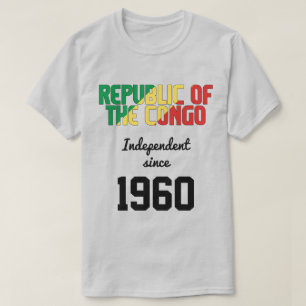 Republiken Kongo Flagga Independence Firande T Shirt