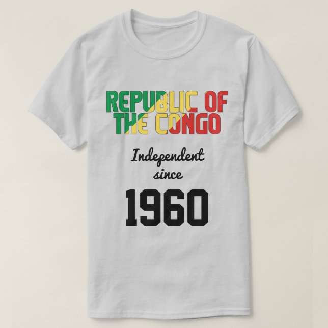Republiken Kongo Flagga Independence Firande T Shirt (Design framsida)