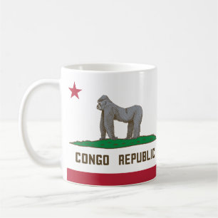 Republiken Kongo Flagga Kaffemugg
