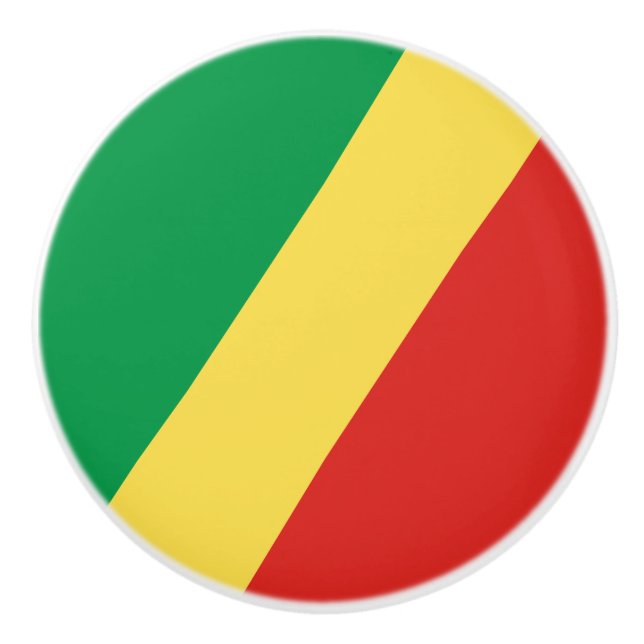 Republiken Kongo-Flagga Knopp (Framsidan)