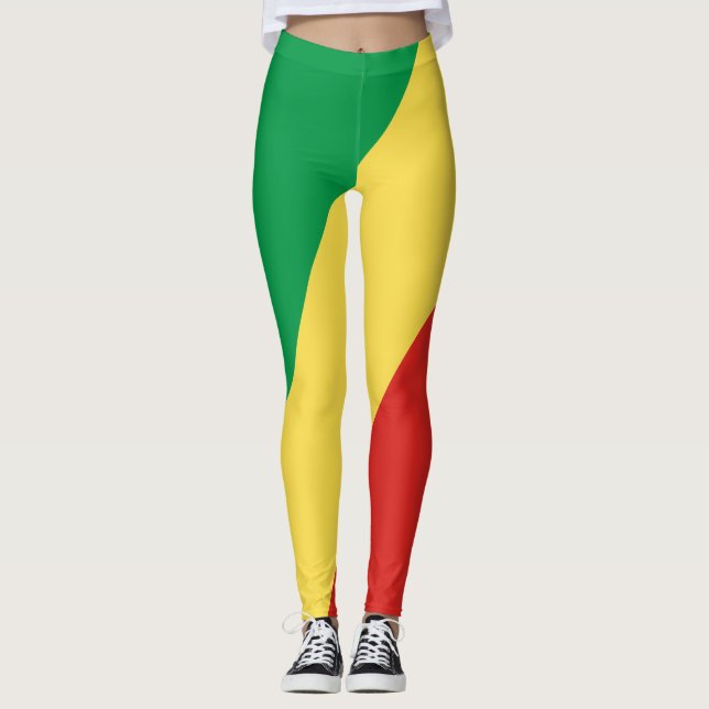 Republiken Kongo-Flagga Leggings (Framsida)