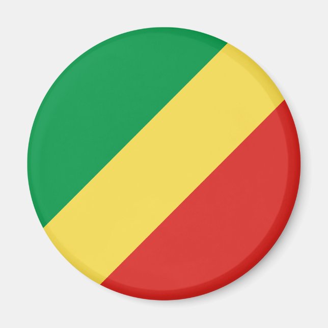 Republiken Kongo Flagga Magnet (Framsidan)