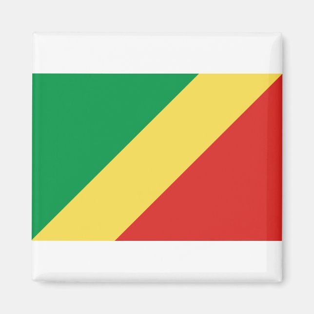 Republiken Kongo-Flagga Magnet (Framsidan)