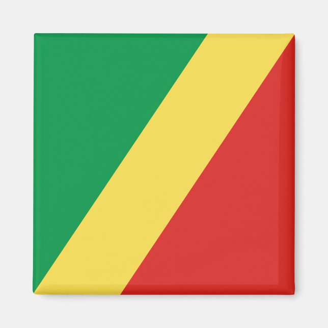 Republiken Kongo-Flagga Magnet (Framsidan)