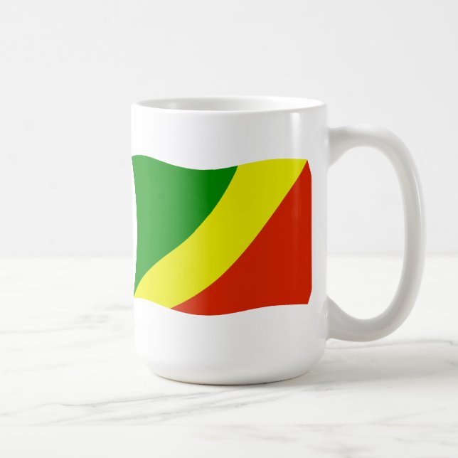 Republiken Kongo Flagga Mugg (Höger)