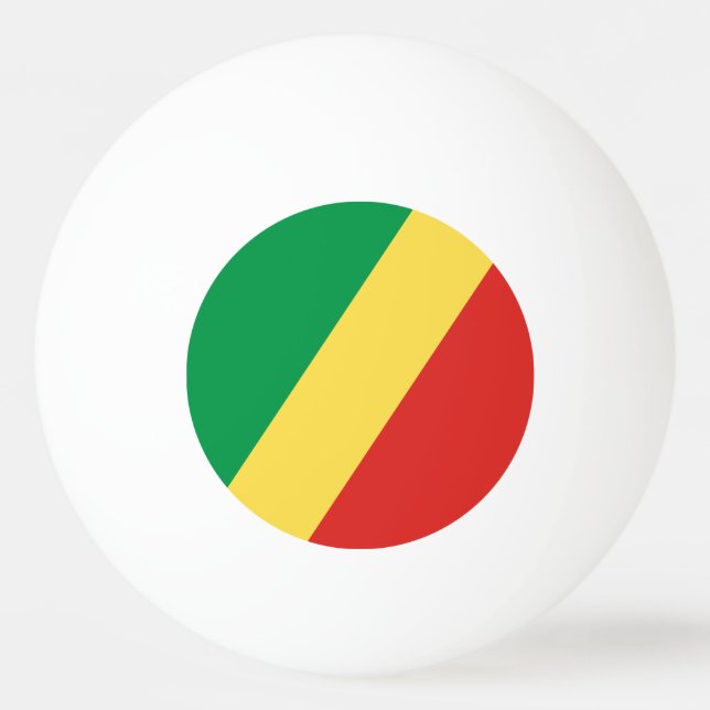 Republiken Kongo-Flagga Pingisboll (Framsidan)