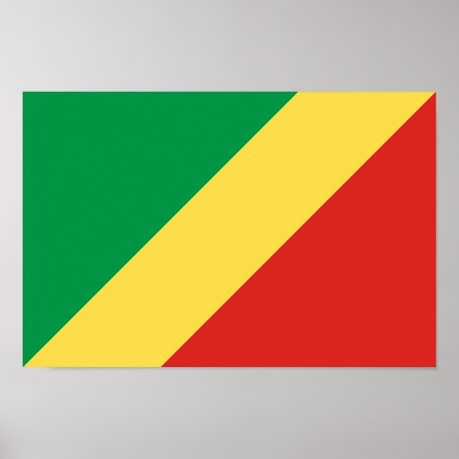 Republiken Kongo-Flagga Poster (Framsidan)