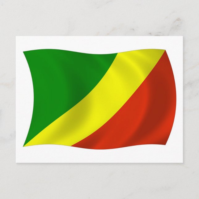Republiken Kongo Flagga Postkort Vykort (Framsida)