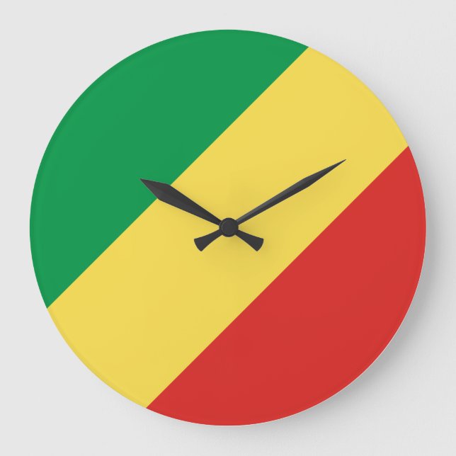 Republiken Kongo-Flagga Stor Klocka (Framsida)