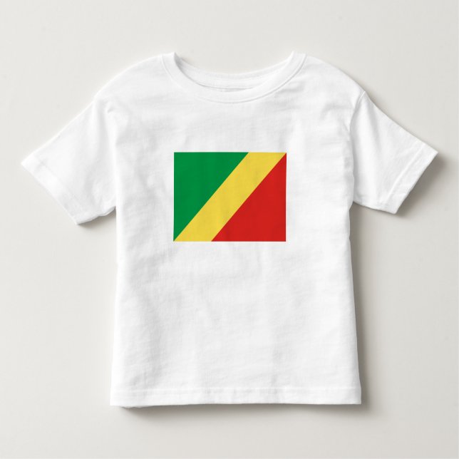 Republiken Kongo-Flagga T Shirt (Framsida)