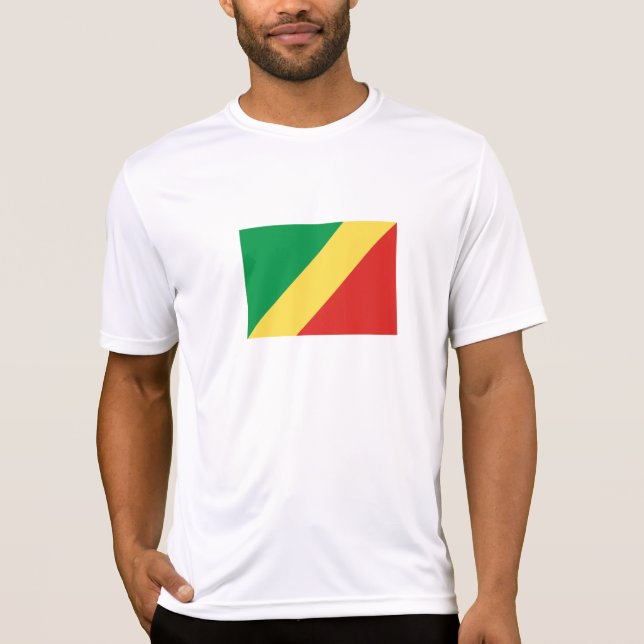 Republiken Kongo-Flagga T Shirt (Framsida)