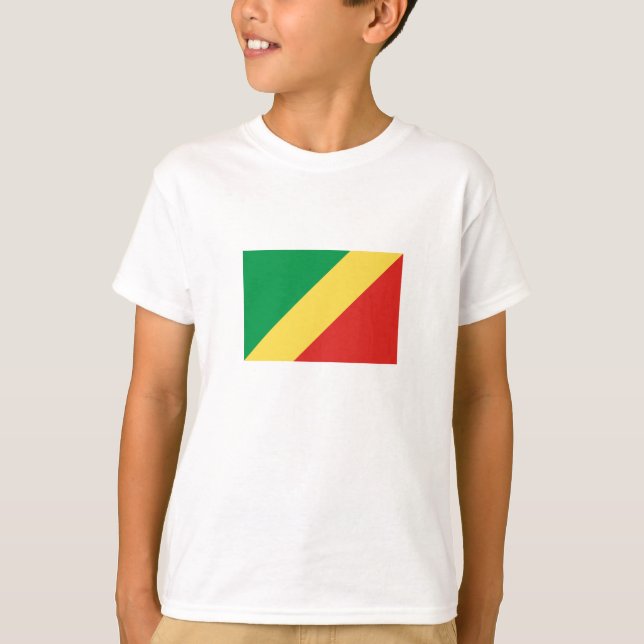 Republiken Kongo-Flagga T Shirt (Framsida)