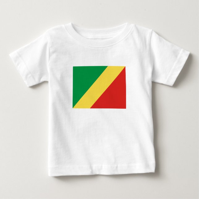 Republiken Kongo-Flagga T Shirt (Framsida)