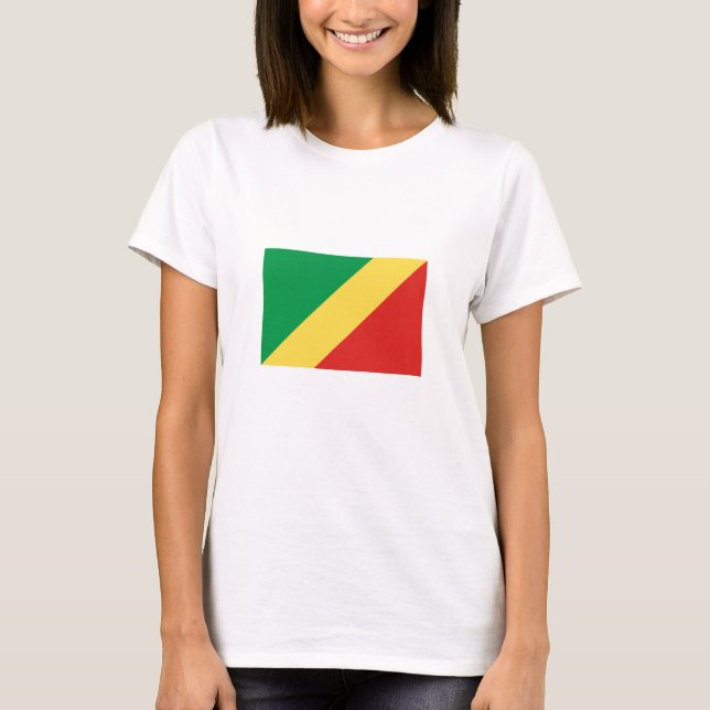Republiken Kongo Flagga T Shirt (Framsida)