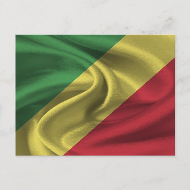 Republiken Kongo-Flagga Vykort (Framsida)
