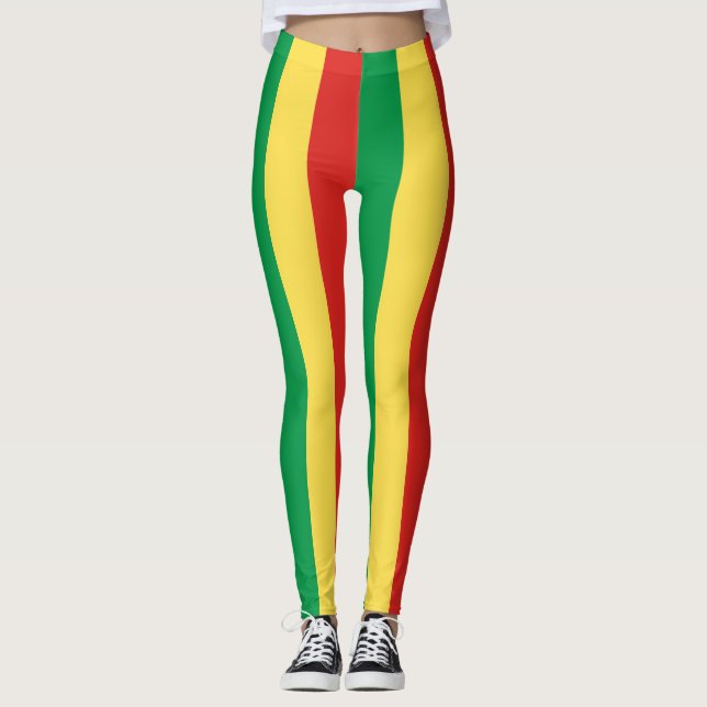 Republiken Kongo Nationella flaggans färger Leggings (Framsida)