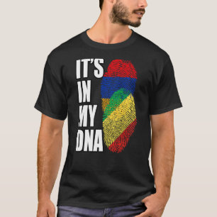 Republiken Kongo och Armenien Mix DNA Flagga Herit T Shirt