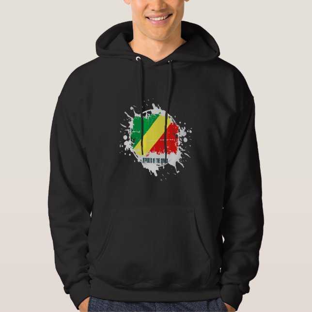 Republiken Kongo Splash Hoodie (Framsida)