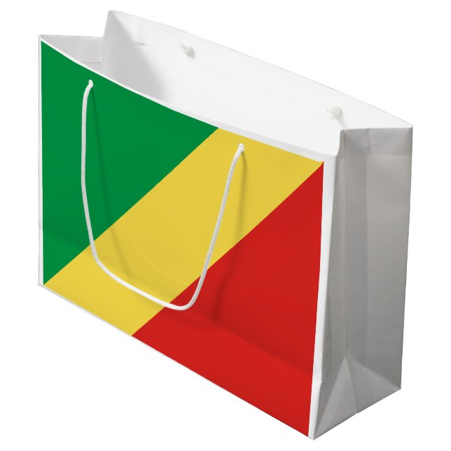Republiken Kongos flagga (Framsidan Vinklad)