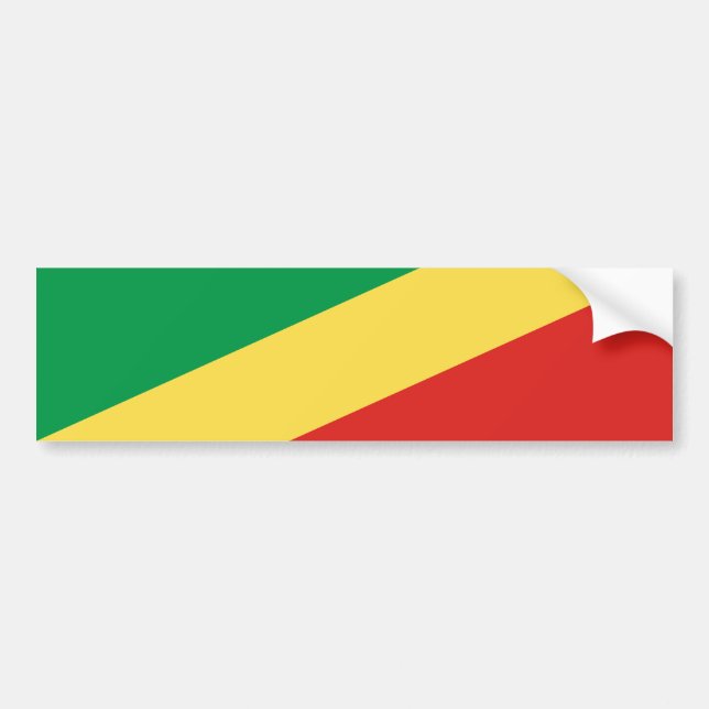 Republiken Kongos flagga Bildekal (Framsidan)