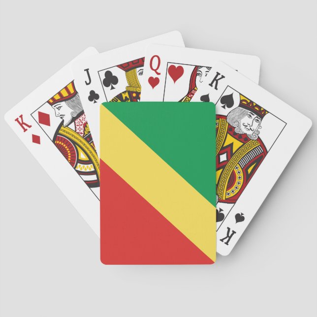 Republiken Kongos flagga Casinokort (Baksidan)