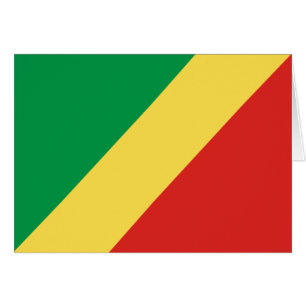 Republiken Kongos flagga Hälsningskort