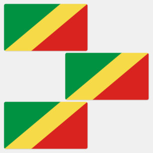 Republiken Kongos flagga Klistermärke