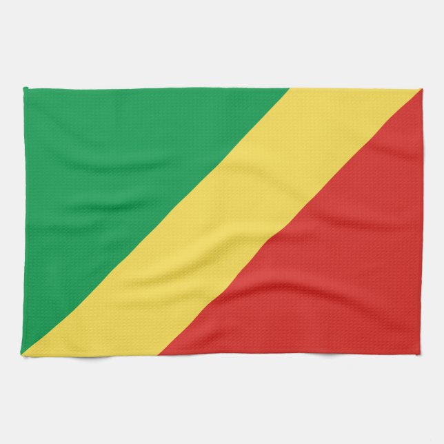 Republiken Kongos flagga Kökshandduk (Horisontell)