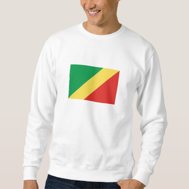 Republiken Kongos flagga Lång Ärmad Tröja (Framsida)
