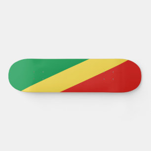 Republiken Kongos flagga Mini Skateboard Bräda 18,5 Cm