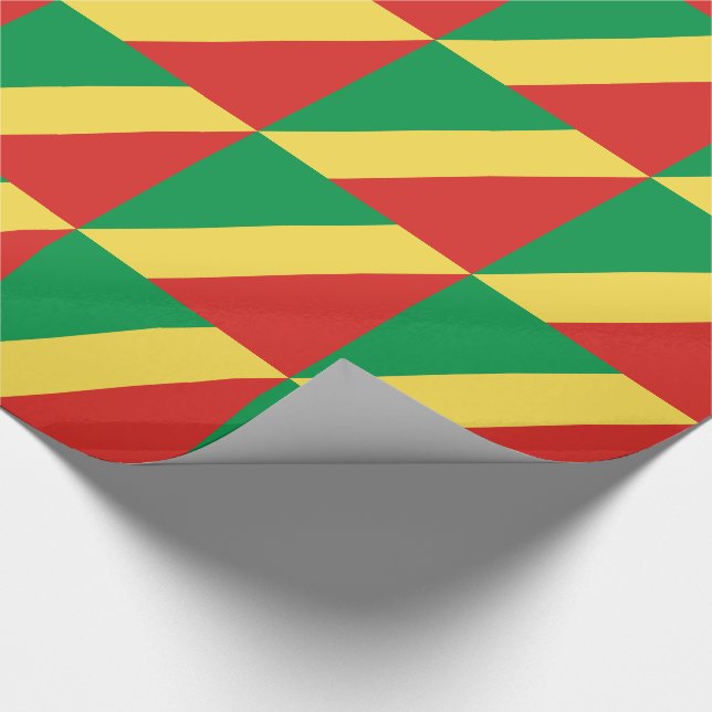 Republiken Kongos flagga Presentpapper (Hörn)