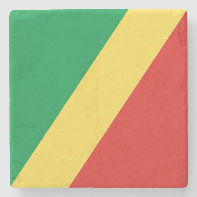 Republiken Kongos flagga Stenunderlägg (Framsidan)