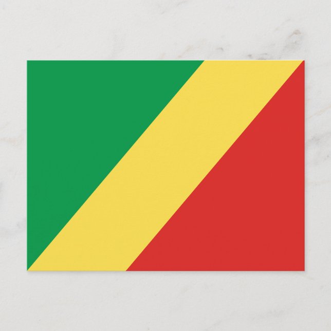 Republiken Kongos flagga Vykort (Framsida)