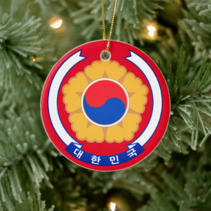 Republiken Korea Emblem Julgransprydnad Keramik