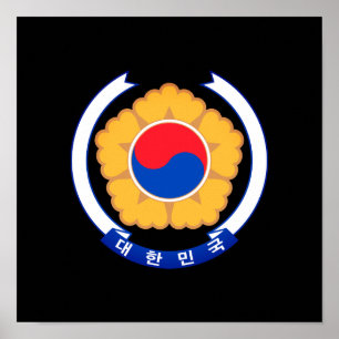 Republiken Korea Emblem Poster