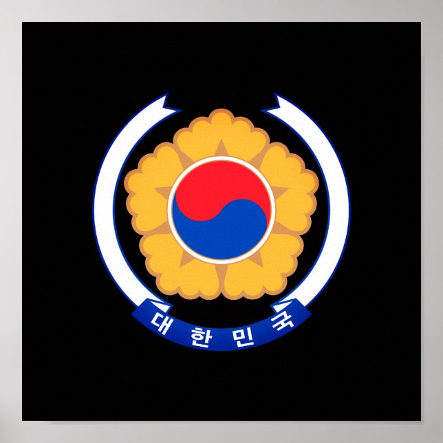 Republiken Korea Emblem Poster (Framsidan)