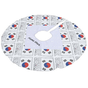 Republiken Korea S Sydkoreansk Flagga Anpassat Nam Julgransmatta Fusklinne