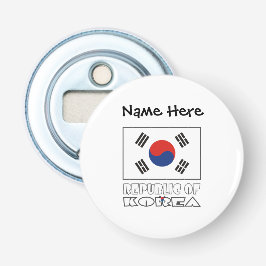 Republiken Koreas S Sydkoreansk Flagga Personlig N Flasköppnare
