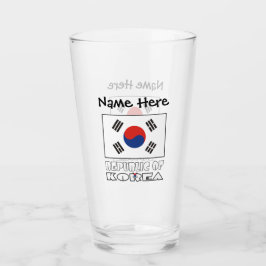 Republiken Koreas S Sydkoreanska flagg Anpassad Na Glaskopp