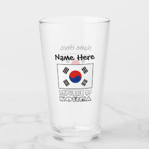 Republiken Koreas S Sydkoreanska flagg Anpassad Na Glaskopp