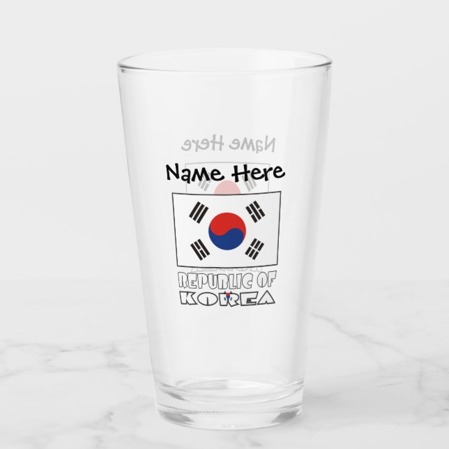 Republiken Koreas S Sydkoreanska flagg Anpassad Na Glaskopp (Framsida)